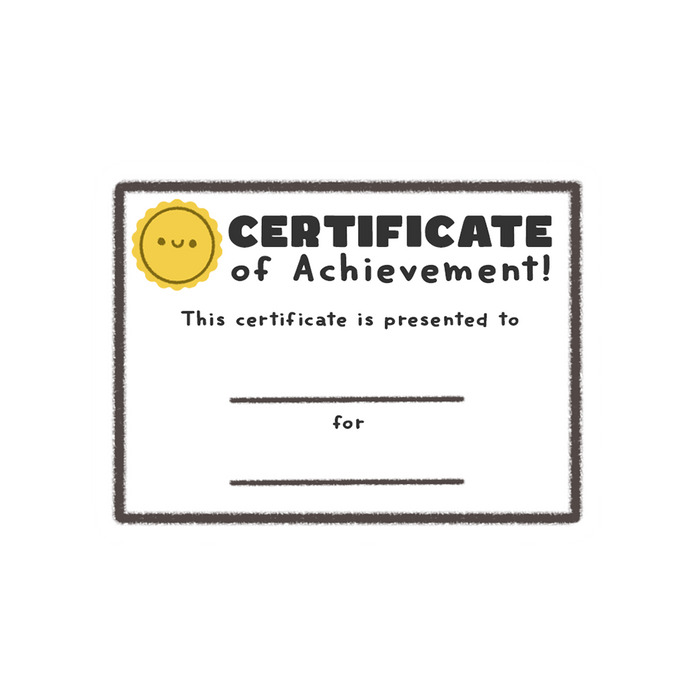 Certificate of Achievement!
